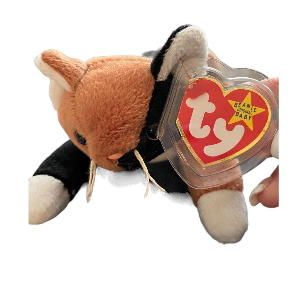 Ty Beanie Baby Chip the Cat Retired RARE Errors Mint 1996 w/tag protector case.